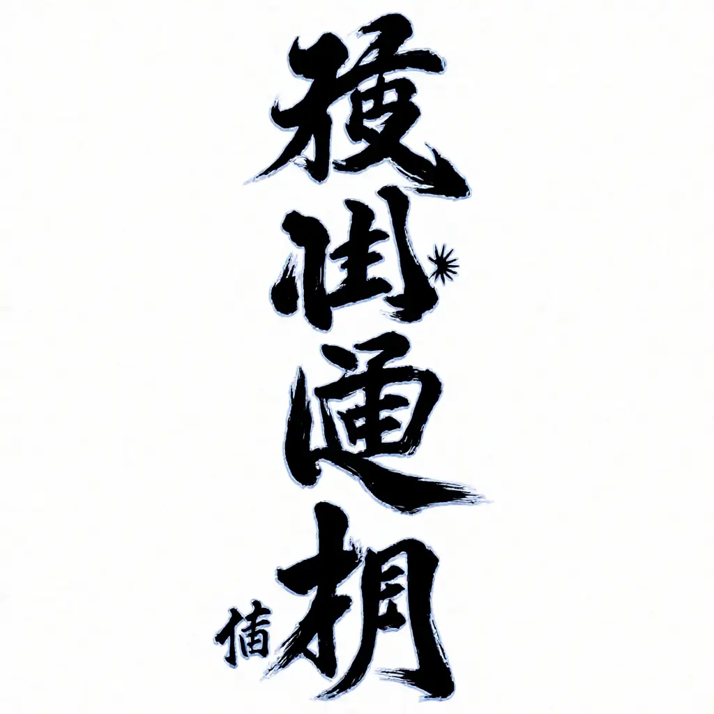 1PC Personalized Chinese Calligraphy Logo Decor Sticker, Decoration Sticker, Custom Logo Stickers, Decorative Stickers, Stick on items or Chinese cool-themed cultural peripherals, fills Chinese street cool atmosphere, making style stand out instantly