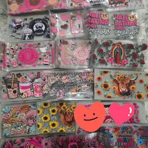 30 pack 16oz uv dtf bundle over 400 different designs ready to ship out same or next day shipping Drinkware