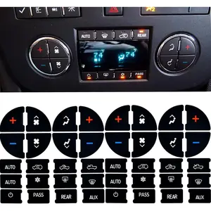 2Pcs AC Dash Button Repair Stickers Faded A/C Control Button Decals For 07-14 GM Chevy