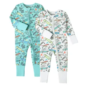 【Buy One Get TWO】Bamboo baby Romper Newborn Baby Boy Girl Outfit Long Sleeve Zipper Romper Jumpsuit Infant Coming Home Clothes