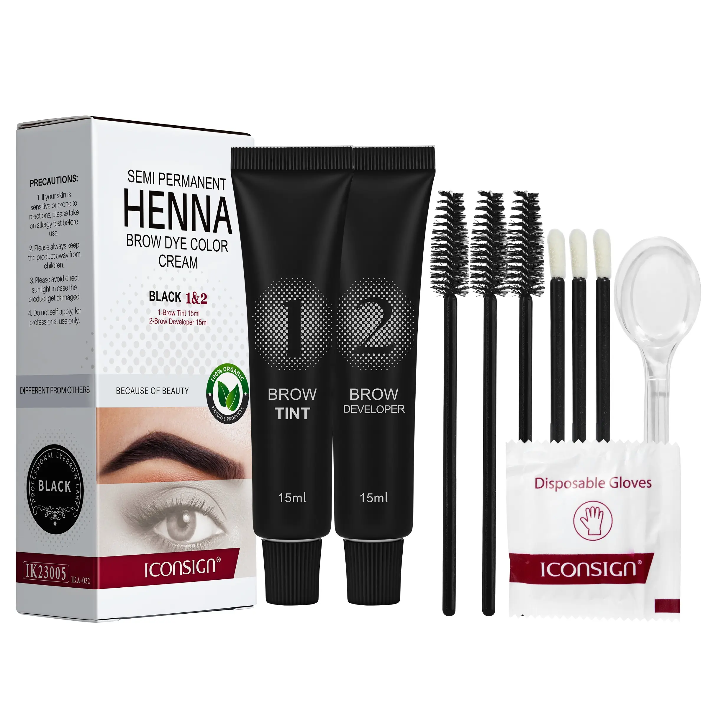 Iconsign Eyebrow Dye Cream, Eyebrow Tinting Cream, Eyebrow Tint, Eyebrow Dye Kit, Eyebrow Products, Sweatproof Long-Lasting Natural Look, Wild Brow Effect, Perfect for Daily Use, Eyebrow Dye Paste, Eyebrow Makeup