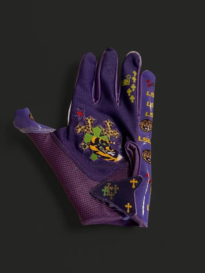 COLLEGE CHROME 1.0s LS PURPLE SPEED FB GLOVES purple