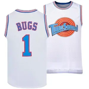 Men's Basketball Jersey - Breathable Polyester Sports Shirt with Red & Blue Logo, Sleeveless Round Neck for Basketball, Casual & Party Wear - Loose Fit for Active Lifestyles Sizes S-3XL