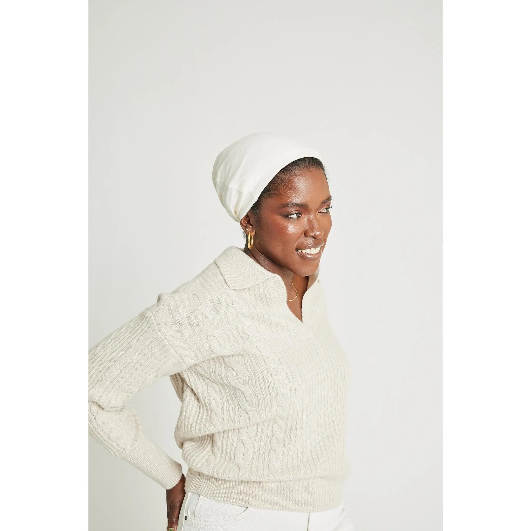 Grace Eleyae Adjustable Slap Hair Bonnet, Satin-Lined Cap with Drawstring, One Size Fit