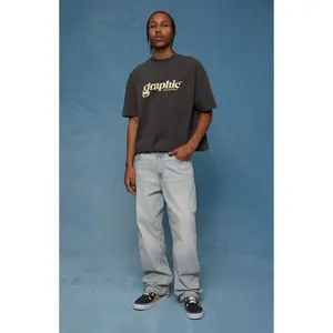 Pacsun Men's Dylan Baggy Jeans Light Wash Tinted