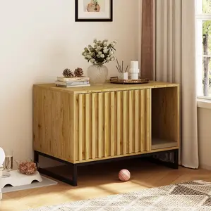 Vabches Litter Box Enclosure,Modern Cat Litter Box Enclosure Furniture Hidden Litter Box with Cat Scratch Pad, Cat Washroom Cat House End Table, Entryway Bench for Livingroom