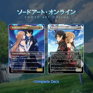 Proxy 100+ Commander Deck – S.word A.rt O.nline Theme | Virtual World Sword Combat EDH Strategy | Anime Fantasy Custom Build | Premium Print | Collector Gift