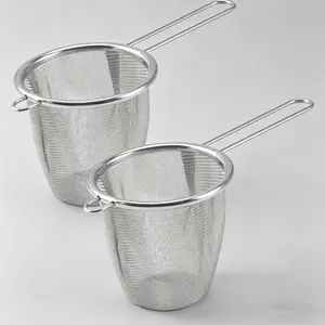 2 Stainless Steel Tea Strainers – Stainless Steel Infusers with Handles, Suitable for Loose Leaf Tea, Spices, Coffee, and Hot Chocolate – Compatible with Mugs, Cups, and Pots – Kitchen & Travel Essentials