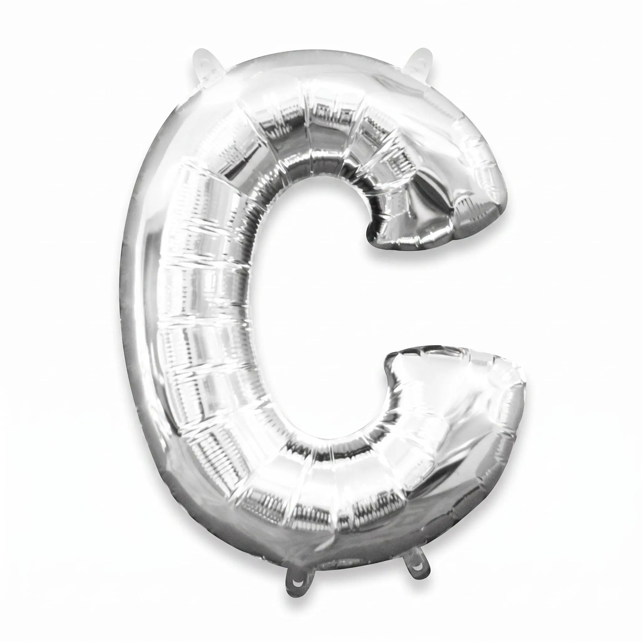 Silver Foil Letter 'C' Balloon - Air Filled