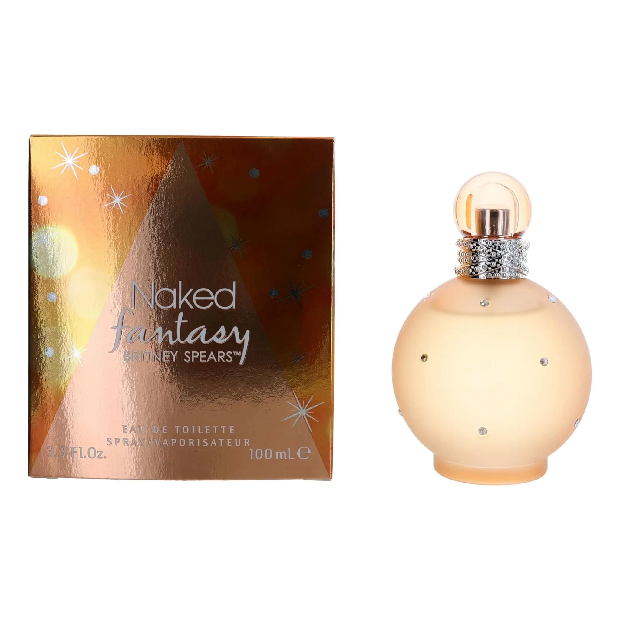 Naked Fantasy by Britney Spears, 3.3 oz EDT Spray for Women, Spray Bottle, Vanilla Scents, 3.3 Fl Oz, Applejack Mix, Signature Scent, Blackcurrant Women's Fragrance, Sweet Fruity, Eau De Parfum Women's Fragrance