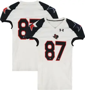 Texas Tech Red Raiders Team-Issued #87 White and Black Jersey from the 2013 NCAA Football Season - Size 44