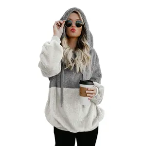 Stitched sweater, hooded stitching sweater, sweater coat