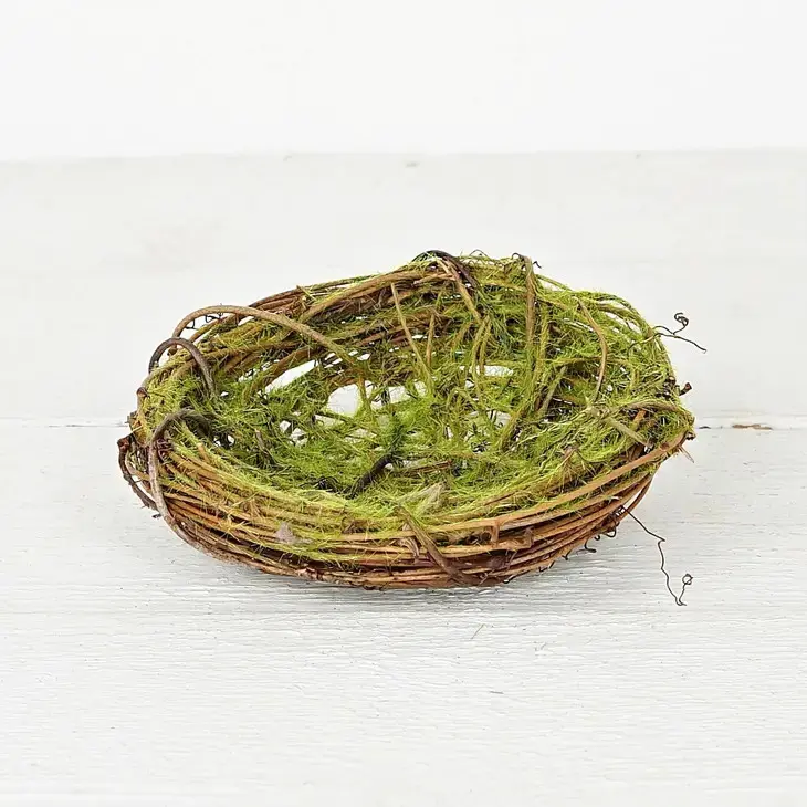 Twiggy Moss Bird Nest - 6 in