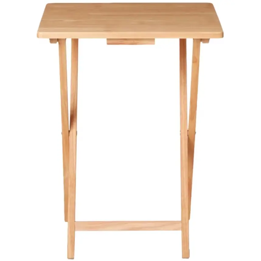 Rubberwood Folding TV Dinner Tray Table - Convertible Compact Design TV Stand & Multimedia Centre, Indoor Living Room Side Table, Convertible Table Tv Stands & Multimedia Centres
