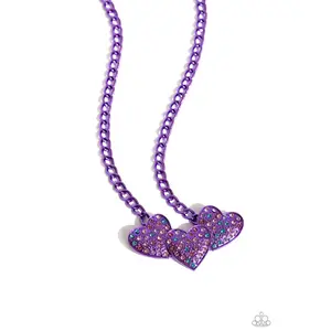 Paparazzi Low-Key Lovestruck - Purple Necklace P2ST-PRXX-160RK