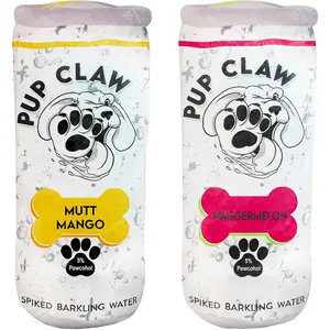 Pup Claw  Toys - Funny Cute Plush  Toys with Squeaker - Parody (2 Pack) (Tropical Pack)