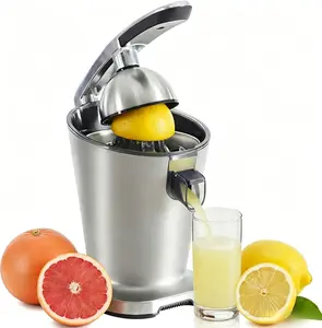 Electric Automatic Citrus Juicer Soft Grip Handle Orange Lemon Lime Grapefruit Juice Extractor Auto Shut Off Function Detachable Dishwasher Safe Components Fruit Squeezing Machine Household Kitchen Drink Maker Silver,nutrition extraction