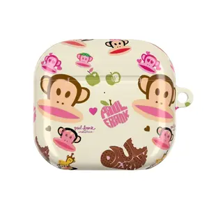 Cute Cartoon Monkey AirPods Case for AirPods 1 2 3 4, AirPods Pro 1 2 3, Fun Aesthetic Earbuds Cover with Keychain, Protective Gift Case for Fans