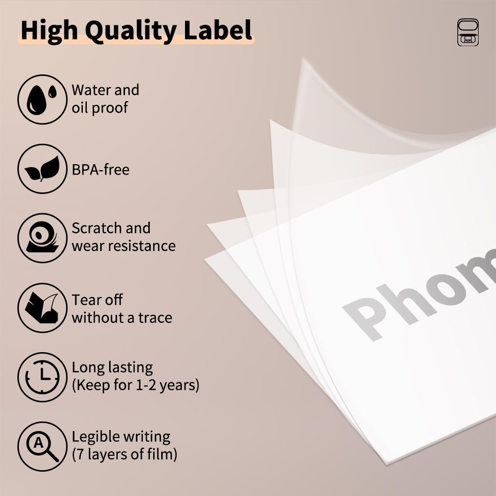 Portable Label Printer Mini Thermal Self-Adhesive Sticker Printer Mobile Pocket Tag Price UV Label Sticker Printer