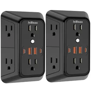 Surge Protector Outlet with 6 AC Outlet & 4 USB Ports, Multiple-Plug Outlet Splitter for Home Travel Office