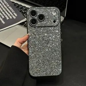 Acrylic rhinestone case for iPhone 17 Pro Max, 13 Pro/14/15/16, trendy and stylish creative hard protective case, Phone Protector Cover