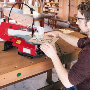 【GARVEE】 16-Inch Variable Speed Scroll Saw with Extra-Large Adjustable Tilting Table and LED Light – Perfect for Woodworking, Acrylic, and Precision Craft Cuts