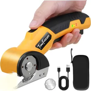 Electric Box Cutter for Cardboard, 6mm Material Cordless Household Rechargeable Power Scissors with LED Display, Lightweight for Crafts, Fabric, Plastic, Leather, Carpet, Paper & Packaging