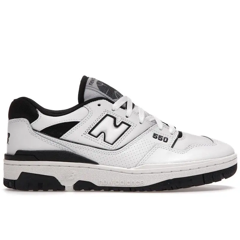 New Balance Men's 550 White Black Basketball Shoes, from StockX
