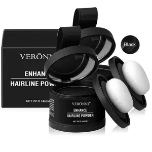 2 PCS Natural Hairline Powder, Waterproof Hairline Drawing Powder with Mirror & Sponge, Root Touch Up Hair Powder, Hair Coverage Products, Suitable for Thinning Hair, Women & Men Hair Coloring, Hair Products, Haircare