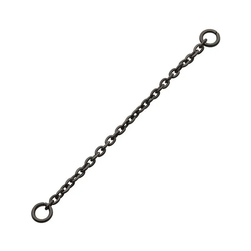 Black PVD Rolo Titanium Nose & Cartilage Piercing Chain