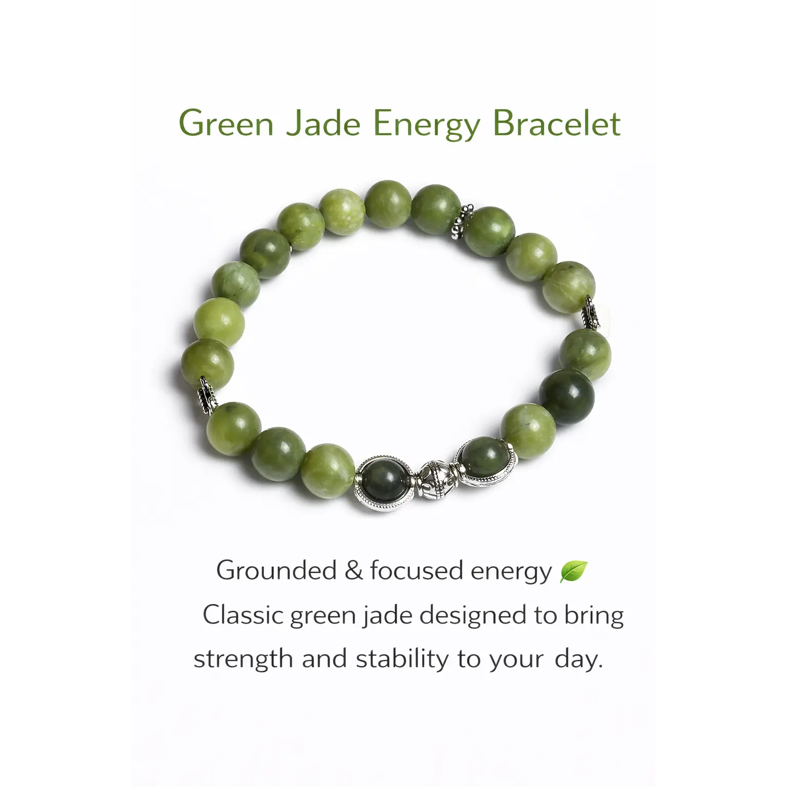 Natural Green Jade Energy Premium Bracelet, Natural Crystal Jewelry Accessory, High Quality Bracelet