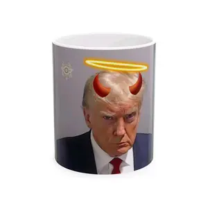 TRUMP - Devil Or Angel? Ceramic Mug - 11oz -  Washable Coffee Cup -  Drinkware