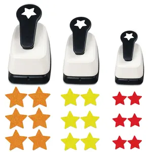 Paper Smooth Hole Puncher Cutter Tool Star Shapes 2 inch 5cm 1 inch 2.5cm 5/8 inch 1.6cm  3/8 inch 9mm for Paper Crafts Clearance for Cardmaking clearance for Scrapbooking for Arts and Crafts