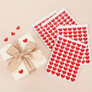 600pcs Heart Pattern Stickers for Valentine's Day & Wedding Gift Boxes - 10 Sheets of Red & Pink Love Decals, Perfect for Jewelry Packaging, Favors, and Romantic Decorations, Valentine's Day Accents