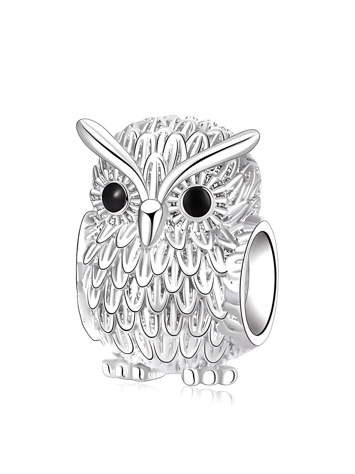 Cute Cartoon Owl Pendant, Copper Plated Silver Color, Animal Pattern Charm, Perfect Gift for Friends, All Seasons Accessory