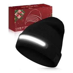 Unisex Beanie with LED Light, Stocking Stuffers Gifts for Men Dad Husband Grandpa Boyfriend Birthday Thanksgiving Christmas
