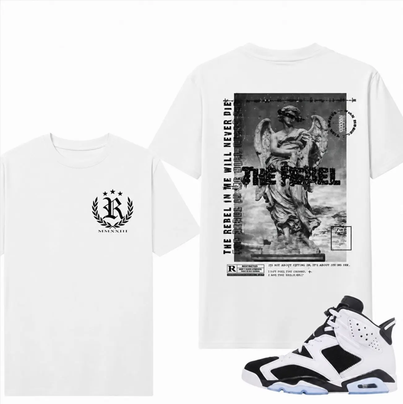 Matching T-Shirt for Jordan 6 "Oreo" - Cotton Streetwear