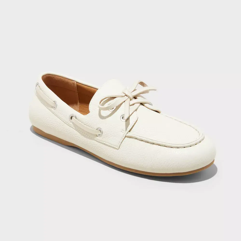 Women's Midge Boat Flats with Memory Foam Insole, Contoured Support, Soft Sole - Casual, Leisure Flats Shoes with Universal Fit