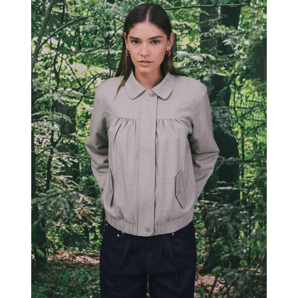 Cindari Collared Jacket in Grey