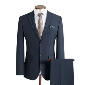 KAISER Men's Elegant Striped Blazer & Pants Set - Warm, Skin-Friendly Fabric with Two Button Lapel Jacket and Dress Pants for Business Casual Wear, for Autumn, Spring