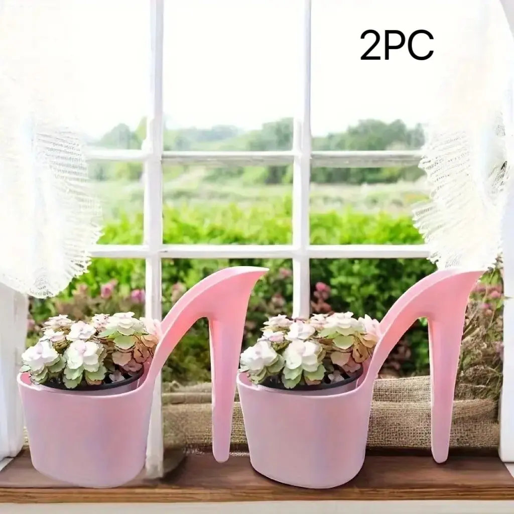 High Heel Planter Pots Set of 2, Sculptural Planter, Options, Decorative Pot, Indoor Outdoor Planters, Office Desk Bedroom Living Room Window Sill Decor