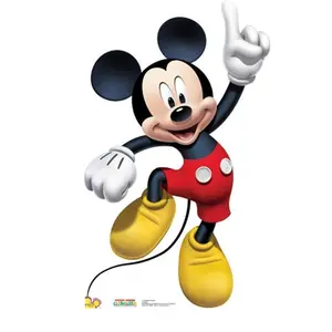 212 MAIN Mickey Dance Heavy-Duty Cardboard Standup - Large-Size Laminated Art, Heavy Duty Cardboard Decor, Living Room Decorating, Party Supply