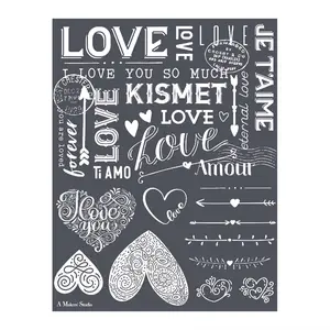 Love Love Love Mesh Stencil