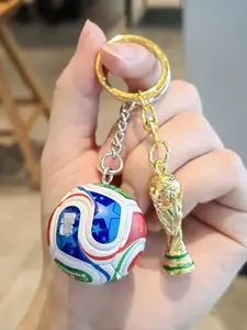 Football Pendant Keychain Exquisite Decoration - The Mighty Cup - 2026 World Cup Commemorative Item for Men and Women As A Gift
