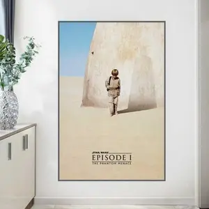 [Sale off up to 65%][Free Ship][No Frame] Episode I The Phantom Menace 1999 Movie Poster Print Obi-Wan Maul Wall Decor Print Poster, Gift