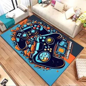 Bold gaming controllers. Printed pattern home carpet, suitable for living room, bedroom, kitchen mat, home decoration, carpet, and suitable as a holiday gift for family and friends Gaming Rugs