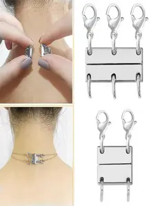 Magnetic Necklace Clasp for Layered Look, Necklace Connectors for Multiple Necklaces, Fashion Jewelry Accessories for Women & Girls
