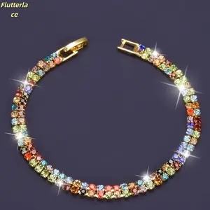 Women's Bohemian Colorful Geometric Sports Wristband Bracelet - Handmade, Elegant Zirconia-Accent Clasp Chain Accessory, Ideal for Everyday Fashion, Holiday Parties summerwins