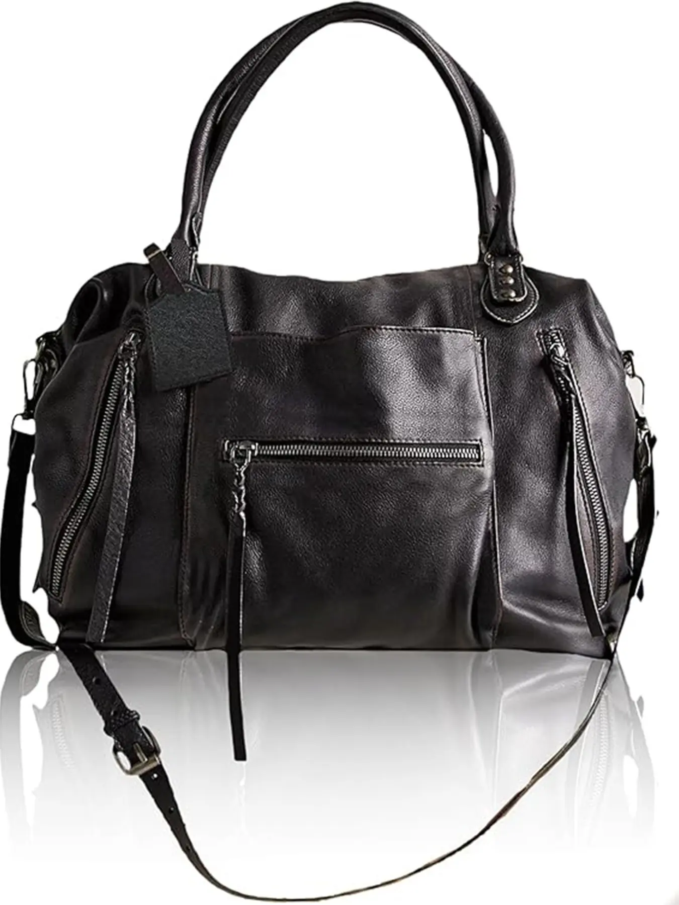 Women's Large Tote Bag Everyday Shoulder Bag, Punk Style Stylish Crossbody Tote Bag, Fall Purse with Zipper Hobo Crossbody Bag Women Vegan Leather Hobo Handbags with Adjustable Strap Fashionable Crossbody Bag Crossbody Shoulder Purses