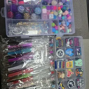 The Ultimate Beaded Pen Keychain Kit with Colorful Beads and Assorted Accessories for Crafting and Organizing